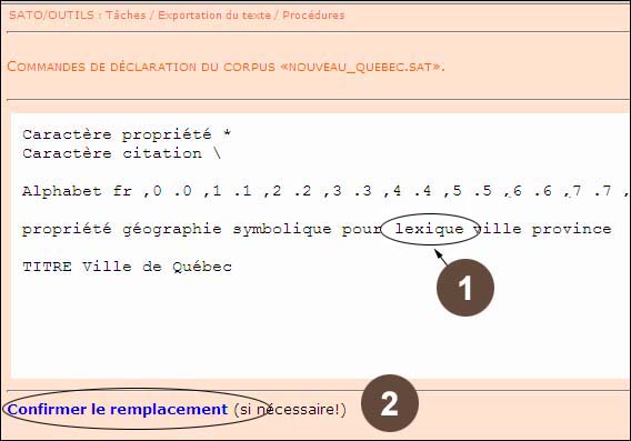 Illustration 17. Affichage et confirmation de la modification de la déclaration de la propriété